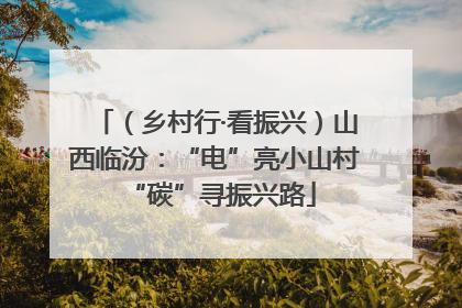 （乡村行·看振兴）山西临汾：“电”亮小山村 “碳”寻振兴路