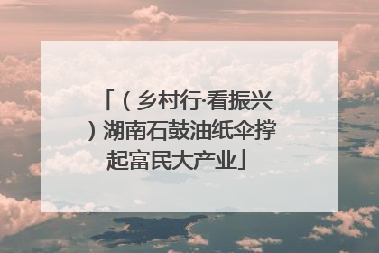 （乡村行·看振兴）湖南石鼓油纸伞撑起富民大产业