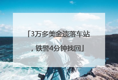 3万多美金遗落车站，铁警4分钟找回