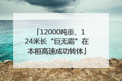 12000吨重、124米长“巨无霸”在本桓高速成功转体