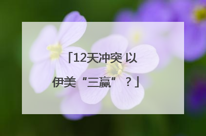 12天冲突 以伊美“三赢”？
