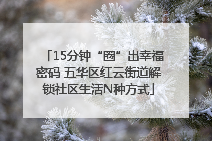 15分钟“圈”出幸福密码 五华区红云街道解锁社区生活N种方式