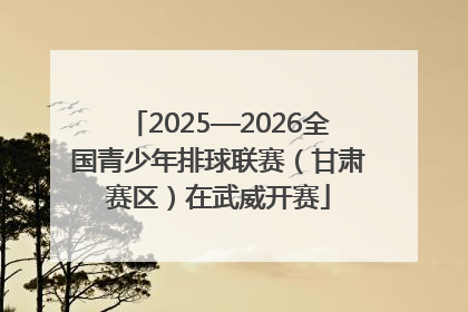 2025—2026全国青少年排球联赛（甘肃赛区）在武威开赛