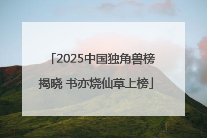 2025中国独角兽榜揭晓 书亦烧仙草上榜