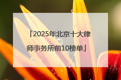 2025年北京十大律师事务所前10榜单