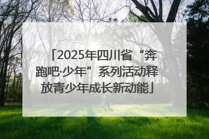 2025年四川省“奔跑吧·少年”系列活动释放青少年成长新动能