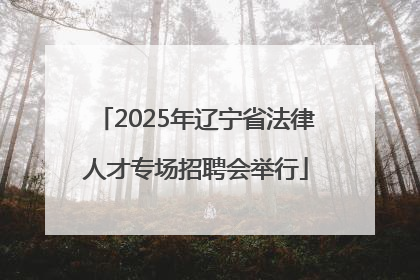 2025年辽宁省法律人才专场招聘会举行
