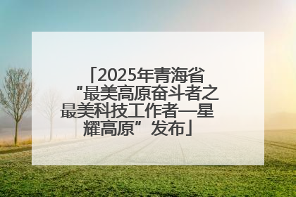 2025年青海省“最美高原奋斗者之最美科技工作者—星耀高原”发布