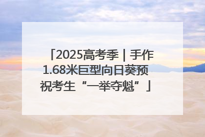 2025高考季｜手作1.68米巨型向日葵预祝考生“一举夺魁”