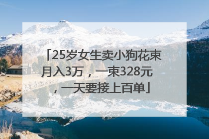 25岁女生卖小狗花束月入3万，一束328元，一天要接上百单