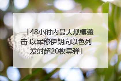 48小时内最大规模袭击 以军称伊朗向以色列发射超20枚导弹