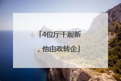 4位厅干履新，他由政转企