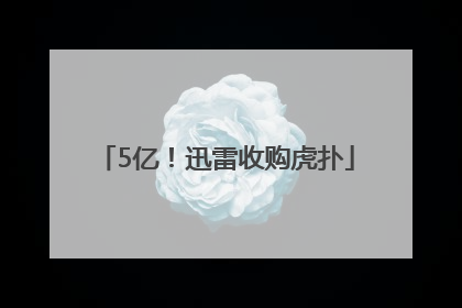 5亿！迅雷收购虎扑